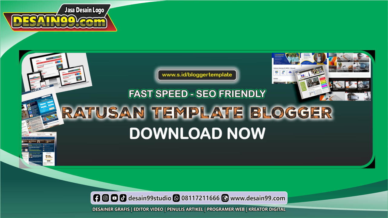 DOWNLOAD RATUSAN TEMPLATE BLOGGER