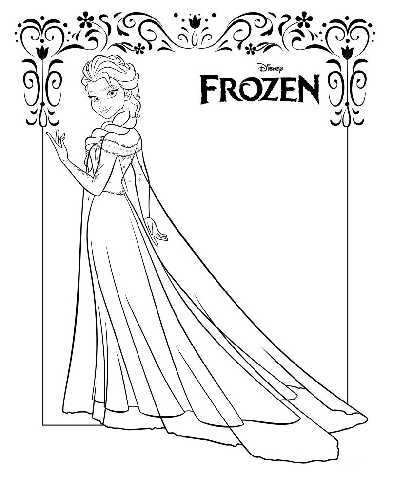  Gambar  Mewarnai  Frozen Elsa  Terbaru gambarcoloring