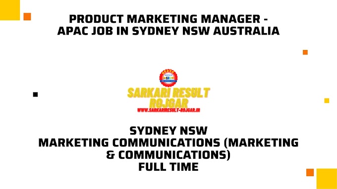 Product Marketing Manager - APAC Job In Sydney NSW Australia