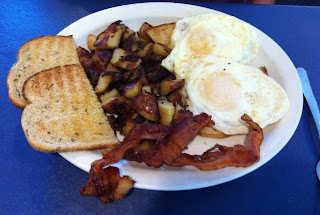 Photo of Simple Simon's 2 eggs (over hard), toast, ham, & home fries by Don Taylor