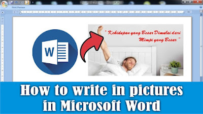 how to write in pictures in word