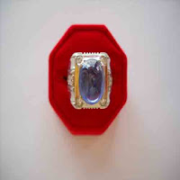 batu cincin blue safir asli