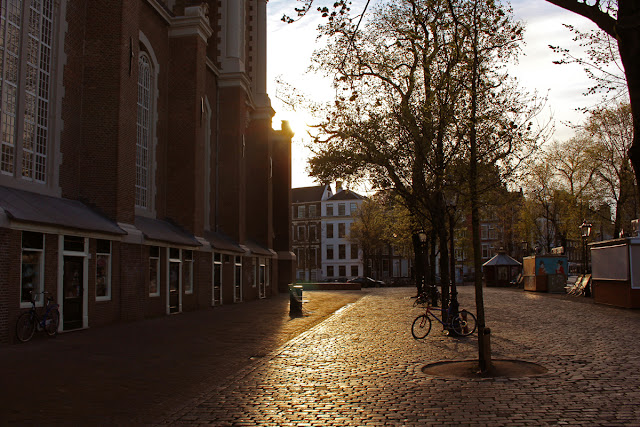 The Butterfly Balcony - Wendy's Week Liverpool to Amsterdam - Early morning near the Westerkerk Amsterdam