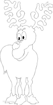 Rudolph Reindeer Coloring Pages 