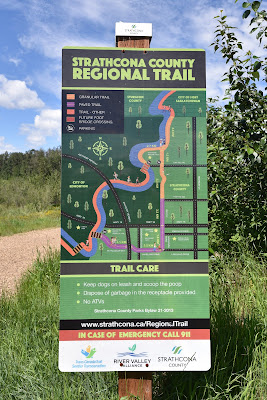 Strathcona Alberta trail sign.