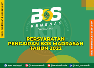 Persyaratan Pencairan BOS RA MI MTs MA Tahap 1 TA 2022