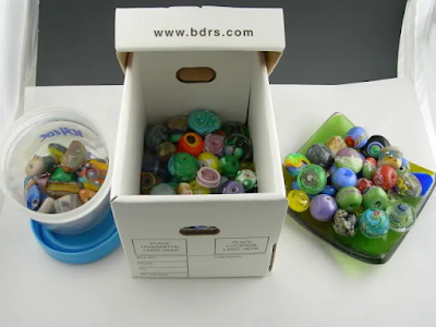 Lampwork Glass Beads in Bins