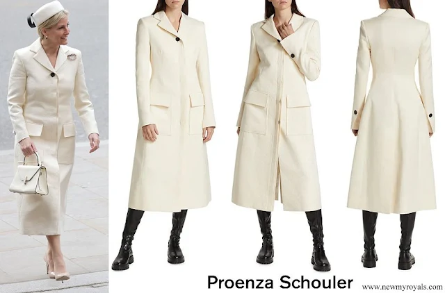 The Duchess of Edinburgh wore Proenza Schouler Cotton Wool Jacquard Coat