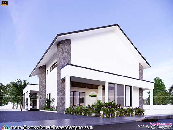 Front Elevation Design in Barbados by Kerala Architect