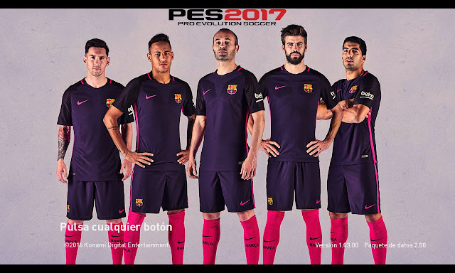 PES 2017 Barcelona Start Screen Pack By WARRIORBLACK