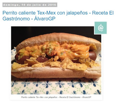 Recetas Top10 julio 2016 en el gastrónomo - Bloody Mary (de Valverde Coach) - Botillo berciano La Moncloa de San Lázaro - Hamburguesa Tex-Mex con Doritos - Hamburguesa con puerro CocaCola y Una muerte improvisada - Perrito Tex-Mex - Patatas meneás" o revolconas  Tartar de atún