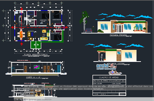 Residential project in AutoCAD 