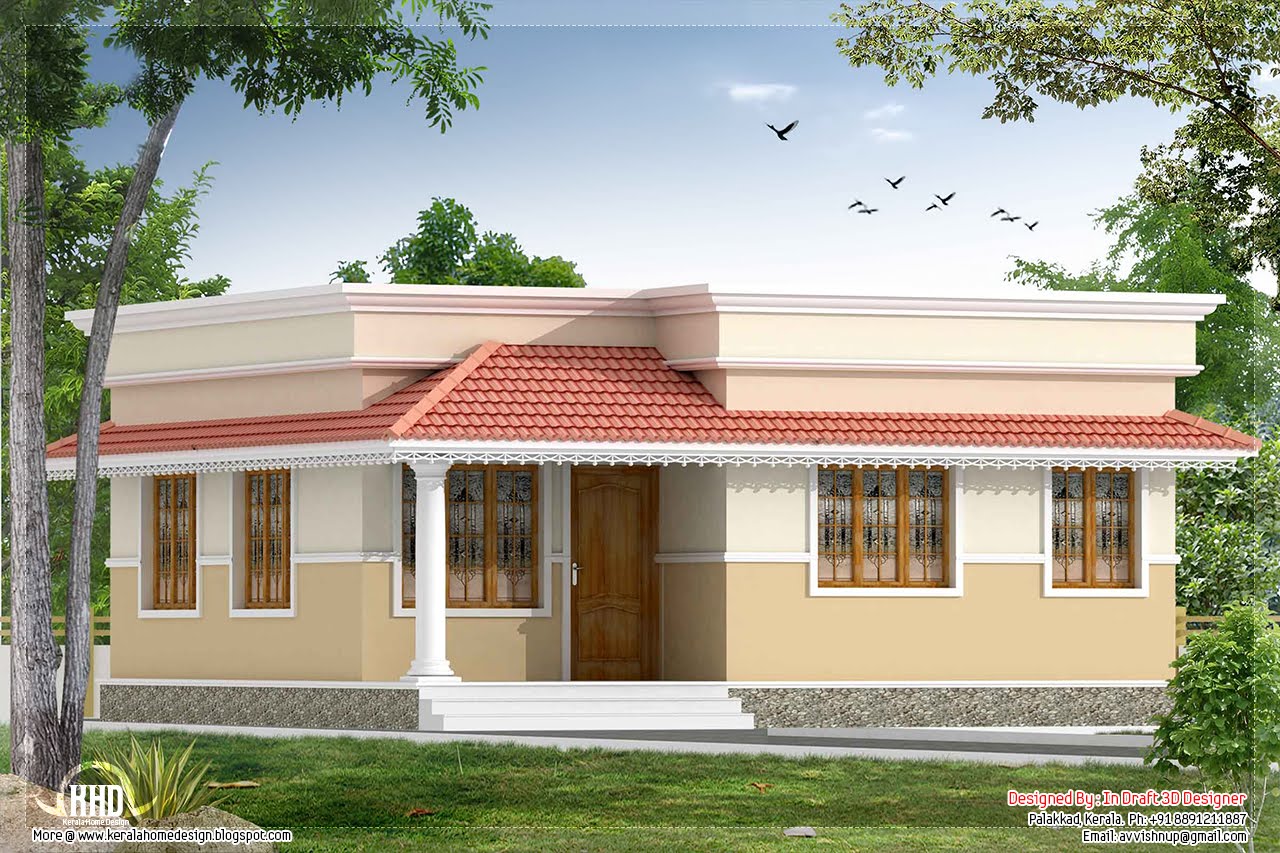Kerala style 2 bedroom small villa in 740 sq.ft. - Kerala home ...