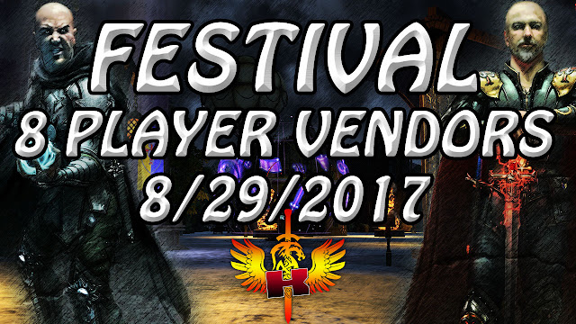 Festival POT,  8 Player Vendors Checked (8/29/2017) ♥ Shroud of the Avatar Market Watch