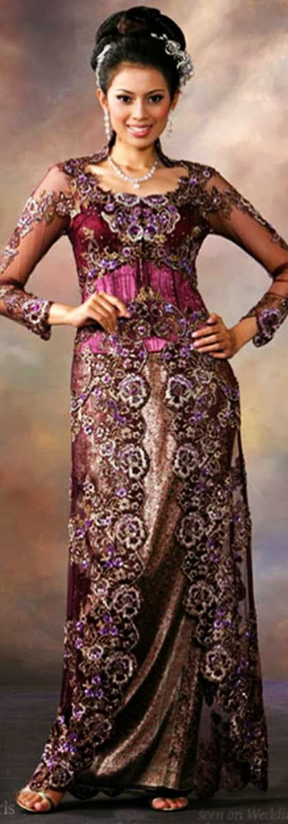  Model  dress  terbaru batik long  kebaya  dan modern 
