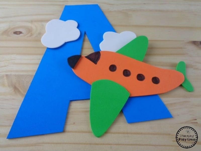 a is for airplane letter A craft
