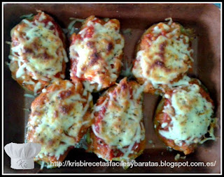 Patatas rellenas gratinadas