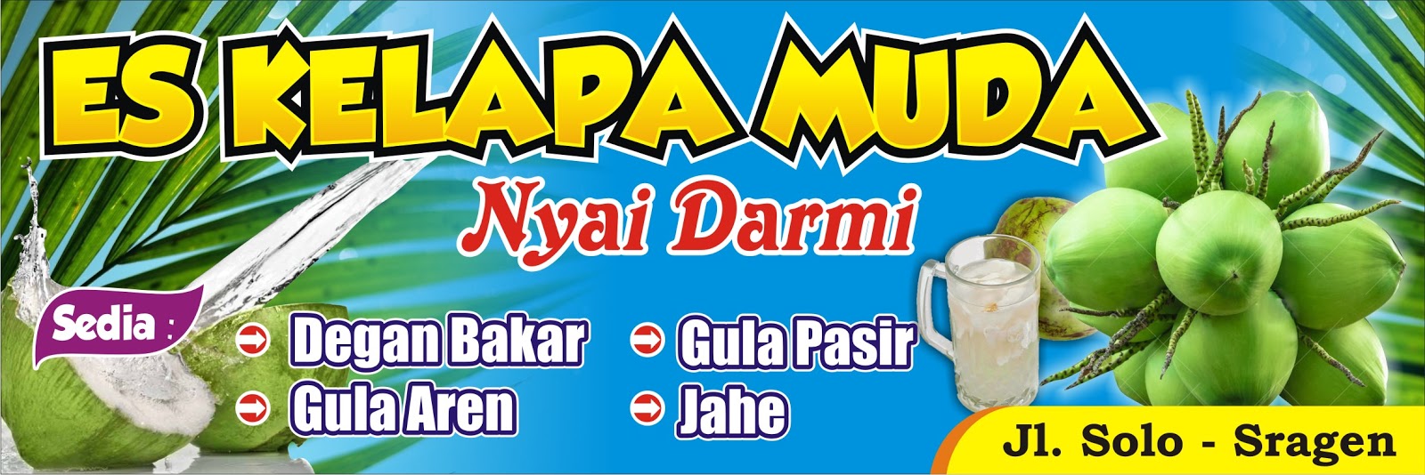 Gaya Terbaru 22 Spanduk ES  Kelapa Muda