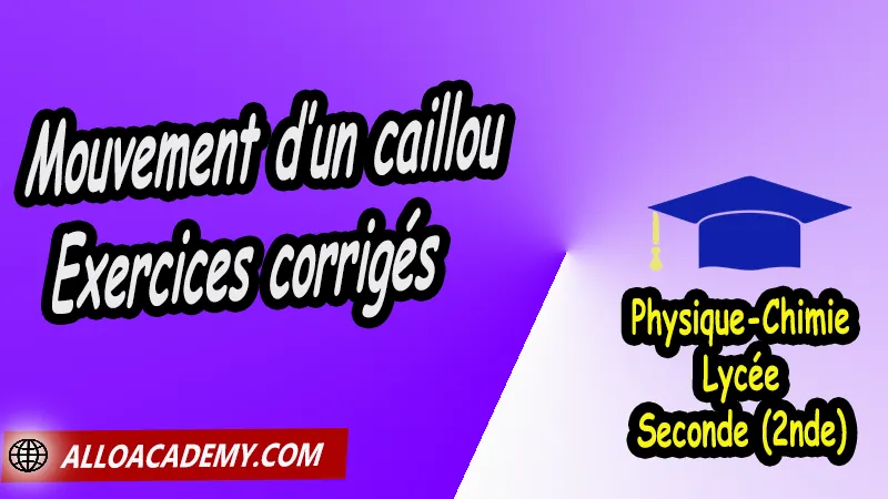 Mouvement d’un caillou - Exercices corrigés, Cours de la gravitation universelle de Seconde (2nde)- Lycée, Résumé cours de la gravitation universelle de Seconde (2nde)- Lycée, Travaux Pratiques TP de la gravitation universelle de Seconde (2nde)- Lycée, Exercices corrigés de la gravitation universelle de Seconde (2nde)- Lycée, Série d'exercices corrigés de la gravitation universelle de Seconde (2nde)- Lycée, Travaux dirigés td de la gravitation universelle de Seconde (2nde)- Lycée, physique chimie seconde, physique chimie 2nde pdf, physique chimie lycée pdf, programme physique-chimie seconde, classe de seconde, physique chimie seconde exercices corrigés pdf, physique-chimie 2nde c, physique-chimie seconde manuel, Le programme de physique chimie au secondaire, cours de physique chimie seconde gratuit, cours de physique chimie seconde gratuit en ligne, exercices corrigés physique chimie seconde pdf, Système éducatif en France, Le programme de la classe de Seconde en France, Le programme de l'enseignement de physique chimie de la classe de seconde générale et technologique en France, La classe de seconde en France, seconde année lycée, seconde général, enseignement secondaire france