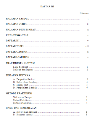 Contoh Daftar Isi Makalah - Membuat Daftar Isi Makalah 