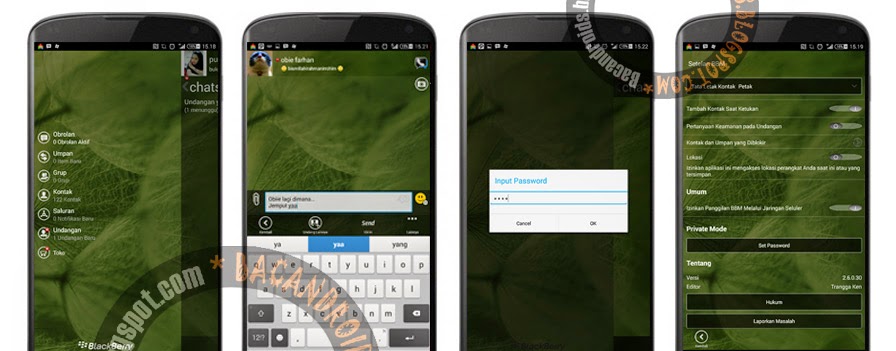 Download BBM2 WP Transparan klone yang sudah bisa password di setting