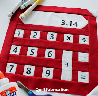 BACK TO SCHOOL-CALCULATOR-QUILT BLOCK-SCHOOL SUPPLY