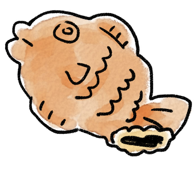 たい焼きのイラスト お菓子 ゆるかわいい無料イラスト素材集