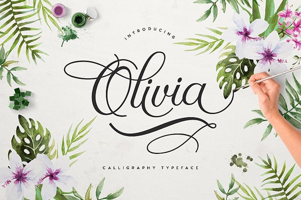 Brush font terbaik 2017 - Olivia – Free Brush Font
