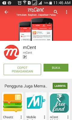 Buka Aplikasi Mcent