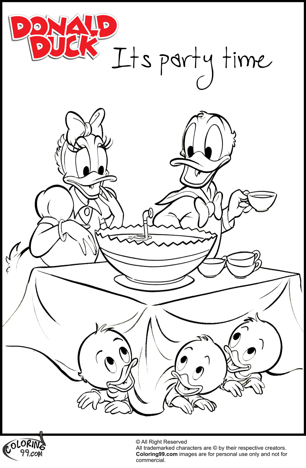 Download Donald Duck Coloring Pages | Team colors