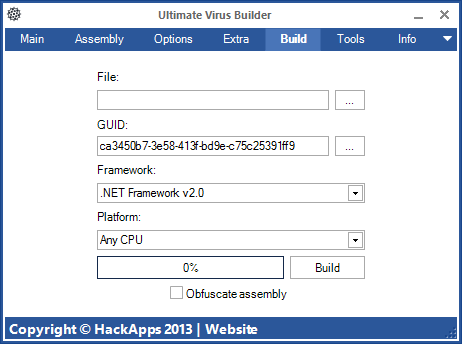 Virus Creator tool