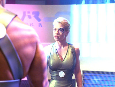 Jeri Ryan Seven of Nine Fighting Costume from Star Trek Voyager episode 