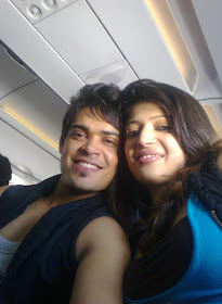 Charlie Chauhan and Kunwar Amarjeet in aeroplane