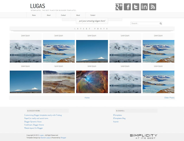 Lugas free download blogger gallery template 