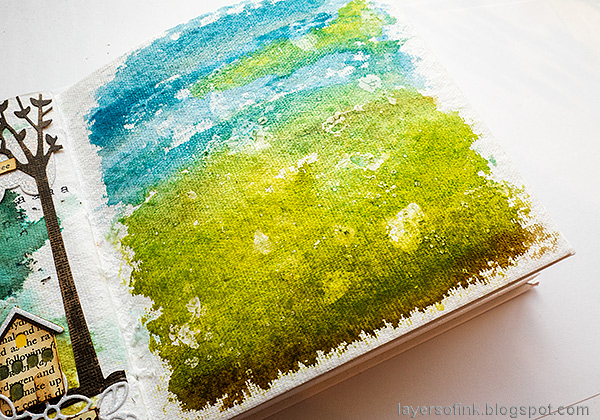Layers of ink - Sing Art Journal Page by Anna-Karin Evaldsson. Paint with watercolors