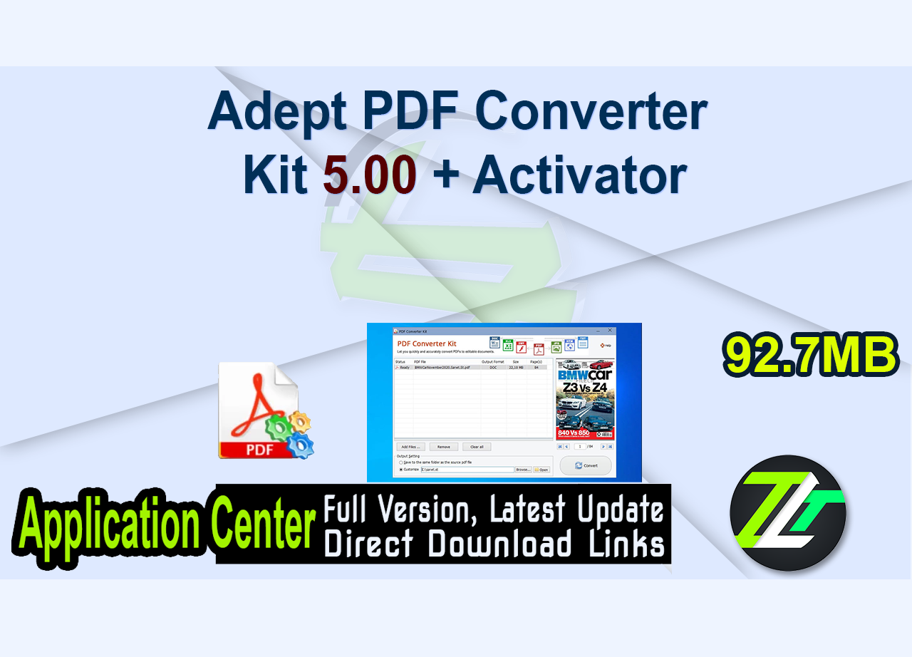 Adept PDF Converter Kit 5.00 + Activator