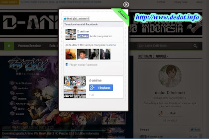 Cara Membuat Widget Fans Page Facebook Melayang di Blog