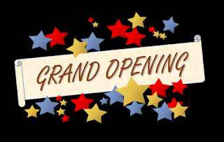 a Grand Opening banner