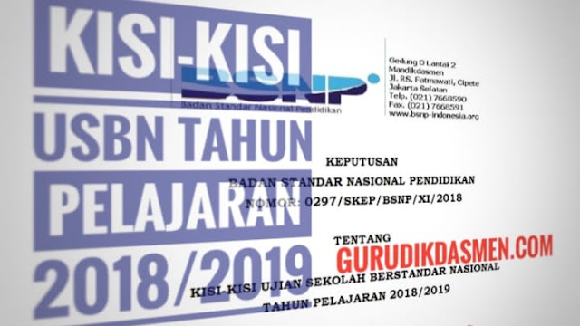 Kisi-kisi USBN adalah acuan dalam pengembangan dan perakitan soal USBN yang disusun berdasarkan kriteria pencapaian Standar Kompetensi Lulusan