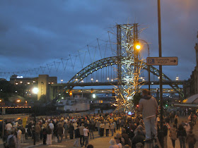 Bamboo Bridge over the Tyne for the SummerTyne festival