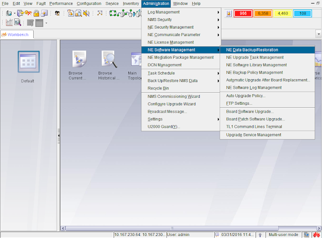 Manually Backing Up NE Data.