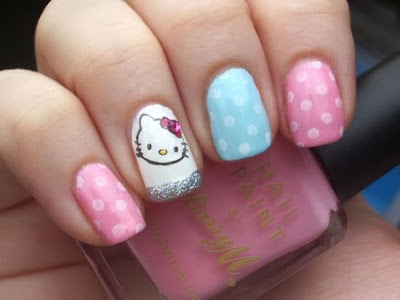 Nail Art Cute Hello Kitty