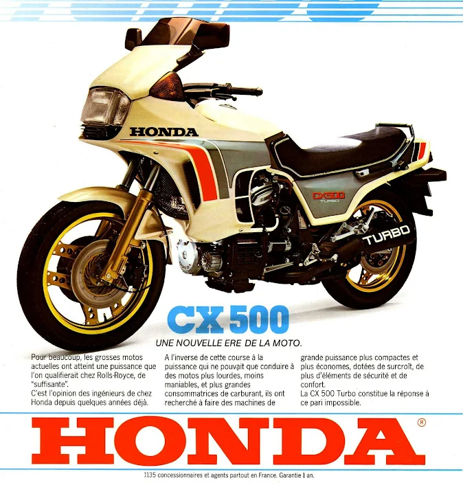 1982 Honda CX500 Turbo - French Print Advert