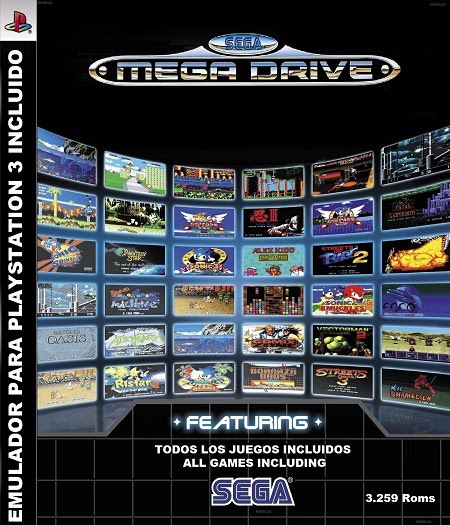 capa Emulador Mega Drive/Genesis + Roms – PS3