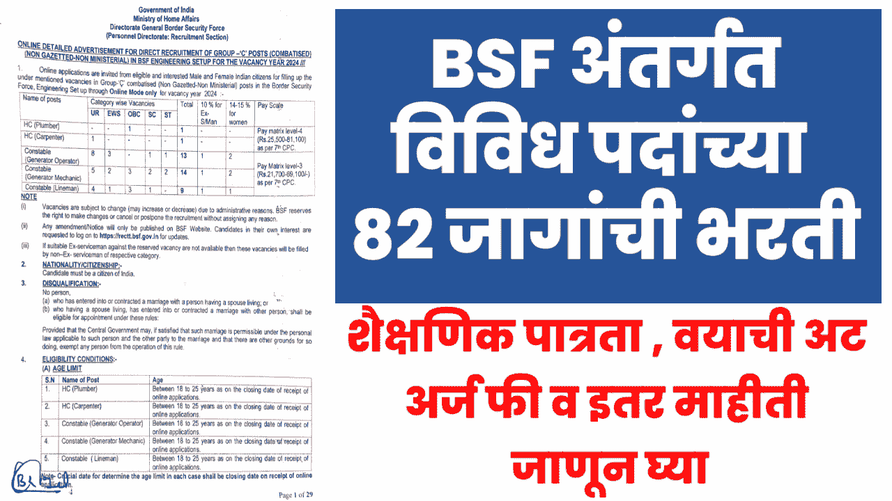 BSF Recruitment 2024