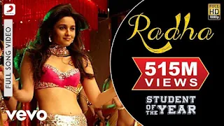 Radha Lyrics – Student Of The Year | Alia Bhatt | Sidharth Malhotra | Varun Dhawan