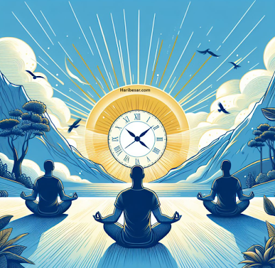 an image illustration capturing the essence of mindfulness, emphasizing the idea of being fully present in the moment