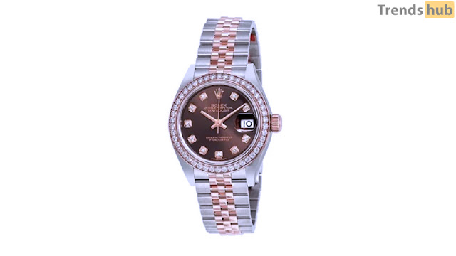 Lady Datejust 28 Chocolate Diamond Dial Jubilee Watch