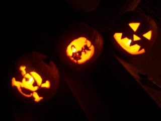 happy, cat and pirate pumpkins