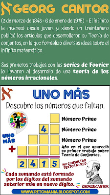 Georg Cantor, Grandes Matemáticos, Genios Matemáticos, Acertijos, Desafíos matemáticos, Retos matemáticos, Problemas matemáticos, Pasatiempos, Gimnasia matemática, Retos virales, Retos visuales, Retos mentales, Descubre el número, El número oculto